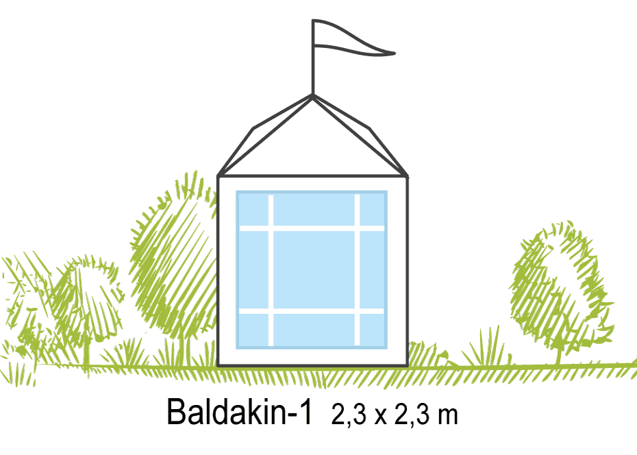 Tält Baldakin-1 - Flexonomic