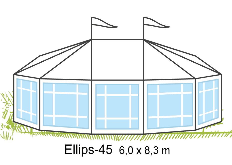 Tält Ellips-45 - Flexonomic
