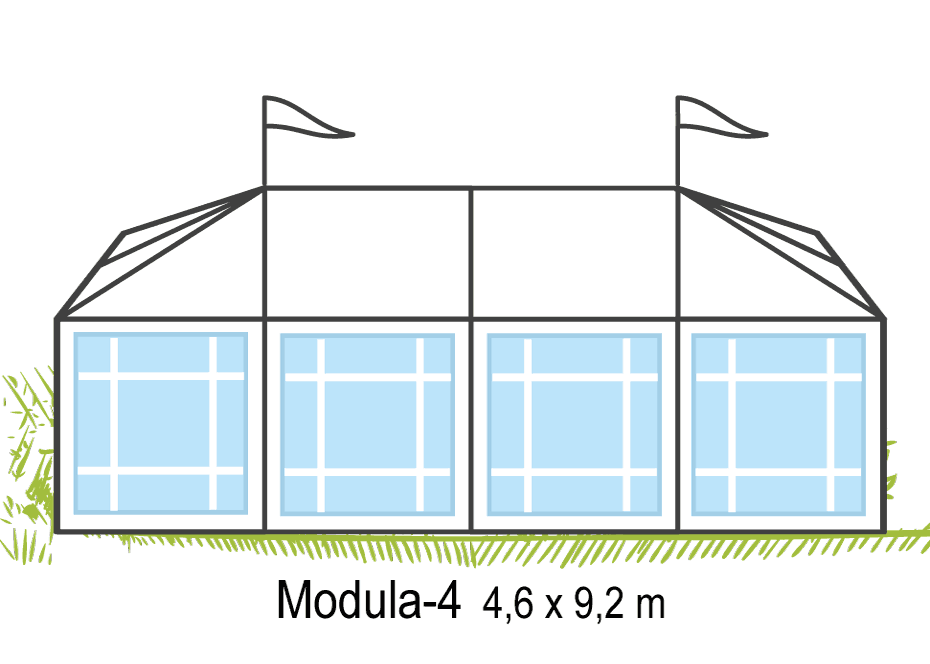 Tält Modula-4 - Flexonomic