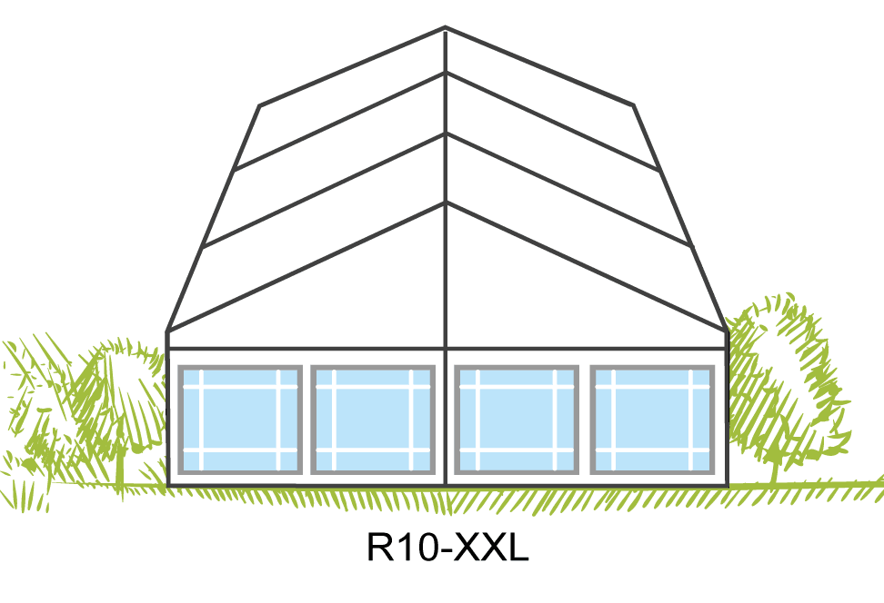 Tält R10-XXL 12,5x5m - Flexonomic