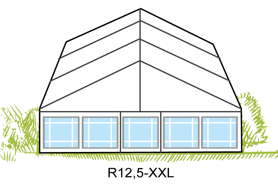 Tält R10-XXL 12,5x20m - Flexonomic