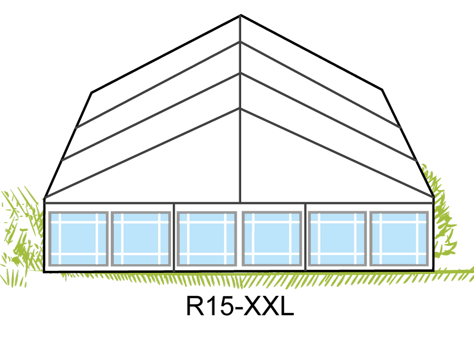 Tält R10-XXL 15x25m - Flexonomic